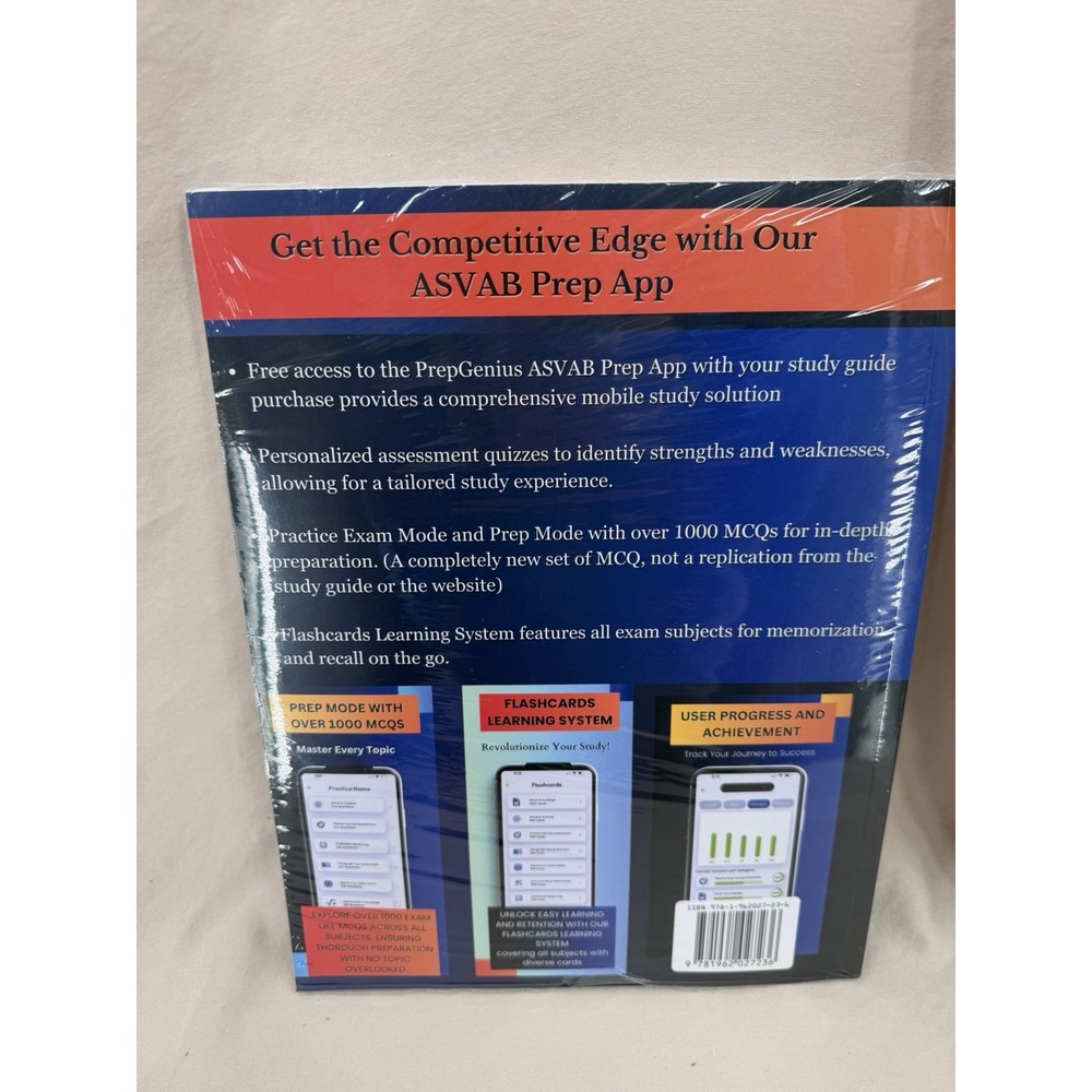 PrepGenius ASVAB Study Guide 2024-2025: ASVAB Prep Book with 7 Practice Tests - Picture 2 of 2